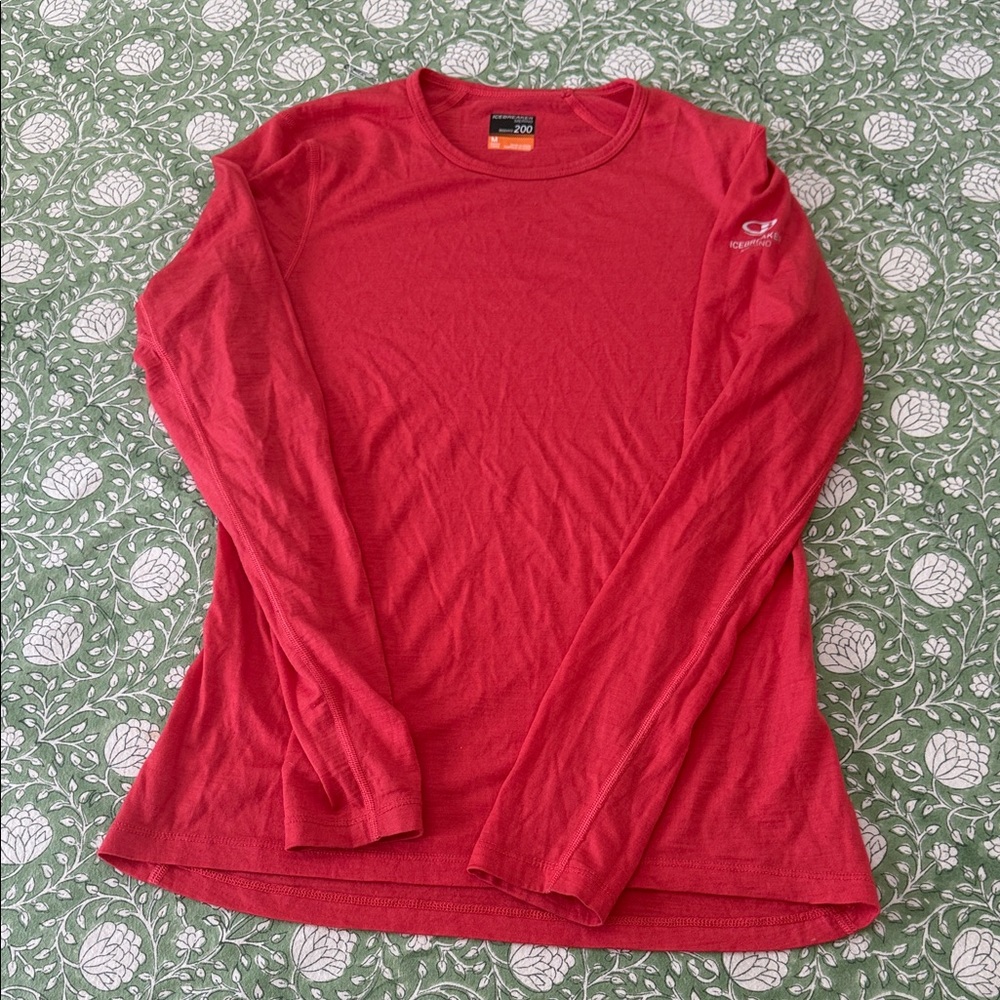 Icebreaker Crimson Long Sleeve Merino-Style Base Layer